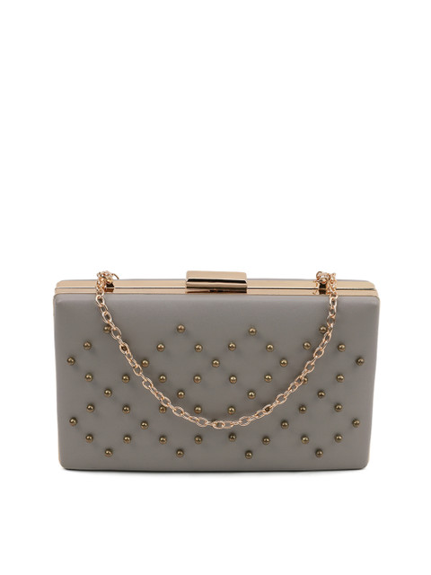 

Kazo Women Grey Embellished Clutch