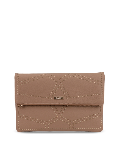 

Kazo Women Tan Brown Solid Clutch