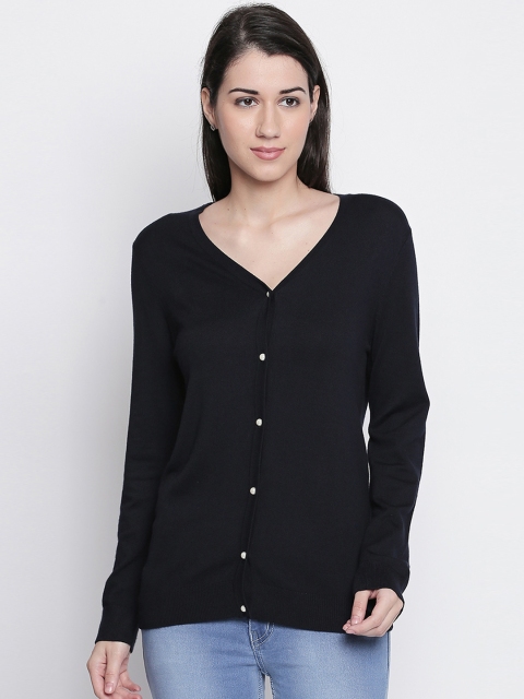 

Annabelle by Pantaloons Women Black Solid Front-Open