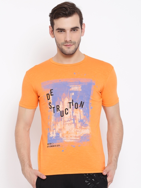 

Sweet Dreams Men Orange Printed Lounge T-shirt MT-162078