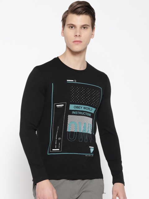 

Sweet Dreams Men Black Printed Lounge T-shirt MFT-171578