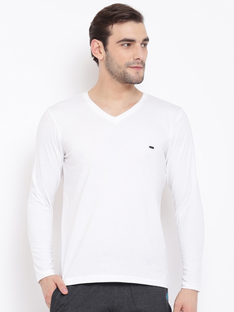 

Sweet Dreams Men White Solid Lounge T-shirt MFT-170278
