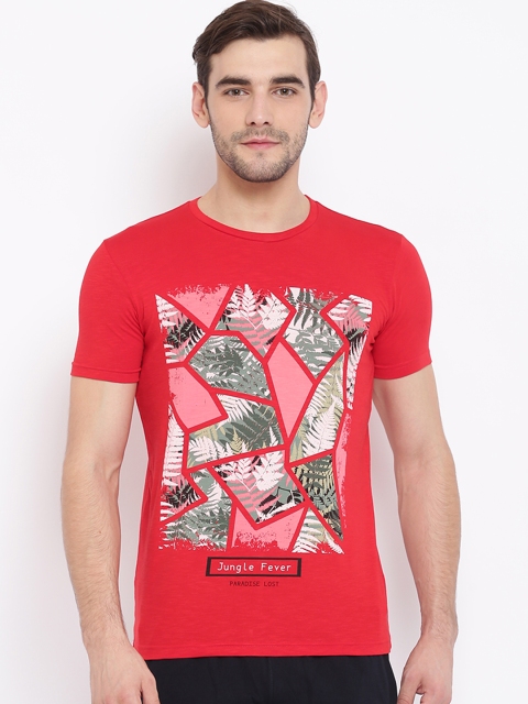 

Sweet Dreams Men Red Printed Round Neck Lounge T-shirt MT-162078