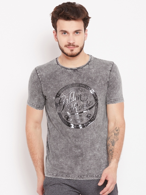 

Sweet Dreams Men Charcoal Grey Printed Round Neck Lounge T-shirt MT-161078