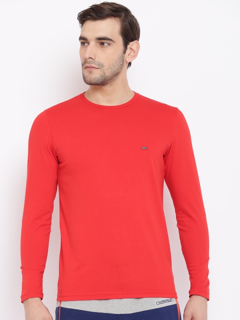 

Sweet Dreams Men Red Solid Lounge T-shirt MFT-170178