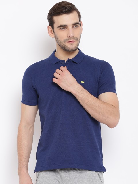 

Sweet Dreams Men Navy Blue Solid Polo Collar Lounge T-shirt MT-163278