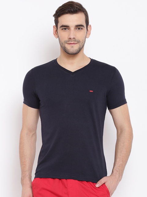 

Sweet Dreams Men Navy Blue Solid Round Neck Lounge T-Shirt MT-160278