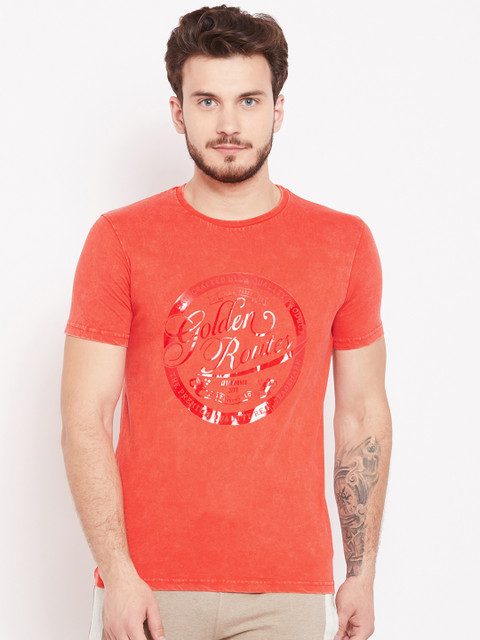 

Sweet Dreams Men Orange Printed Lounge T-shirt