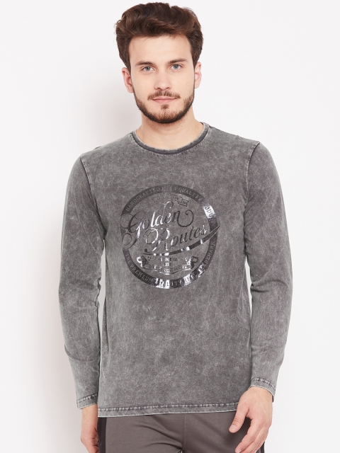 

Sweet Dreams Men Pack of 2 Charcoal Grey Printed Lounge T-shirt