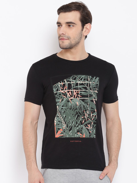 

Sweet Dreams Men Black Printed Round Neck Lounge T-shirt MT-162078