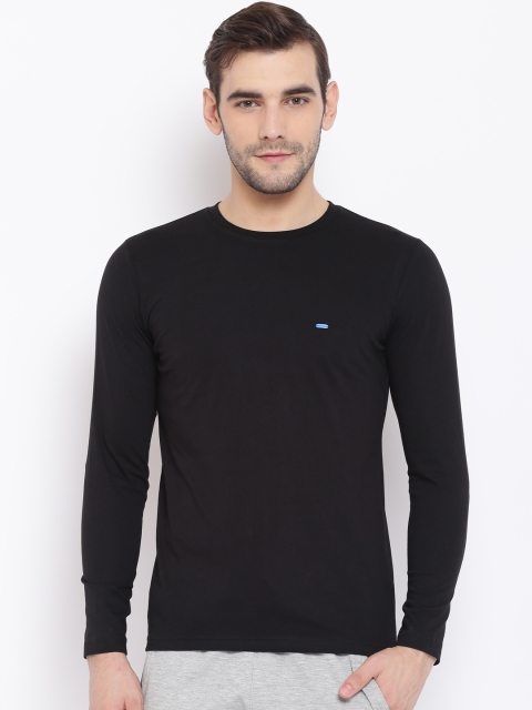 

Sweet Dreams Men Black Solid Lounge T-shirt MFT-170178