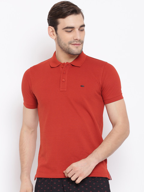

Sweet Dreams Men Rust Red Solid Lounge T-shirt MT-163278