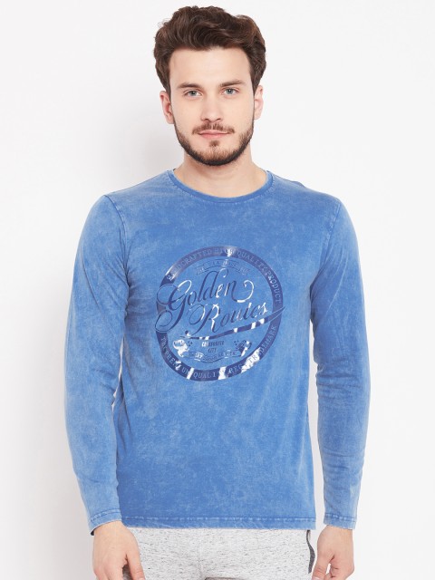 

Sweet Dreams Men Blue Printed Lounge T-shirt MFT-172478