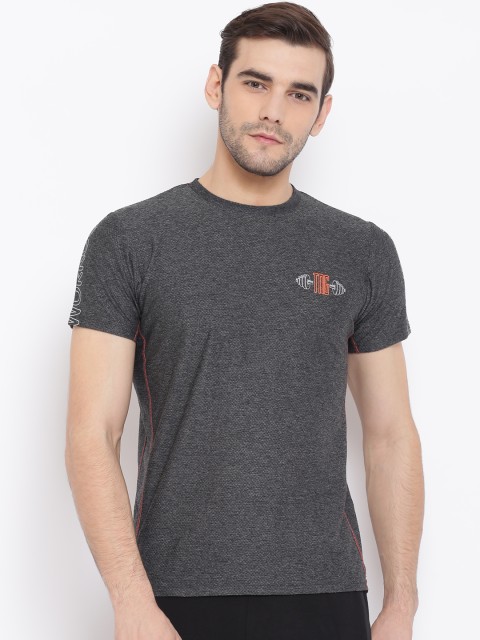 

Sweet Dreams Men Charcoal Grey Solid Round Neck T-shirt