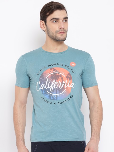 

Sweet Dreams Men Sea Green Printed Round Neck Lounge T-shirt MT-162078