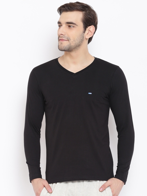 

Sweet Dreams Men Black Solid Lounge T-shirt MFT-170278