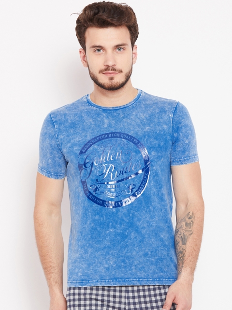 

Sweet Dreams Men Blue Printed Round Neck Lounge T-shirt MT-161078