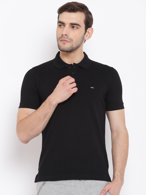 

Sweet Dreams Men Black Solid Polo Neck Lounge T-shirt MT-163278