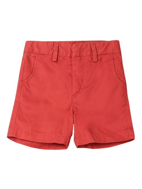 

GAP Toddler Boys Red Solid Flat Front Shorts