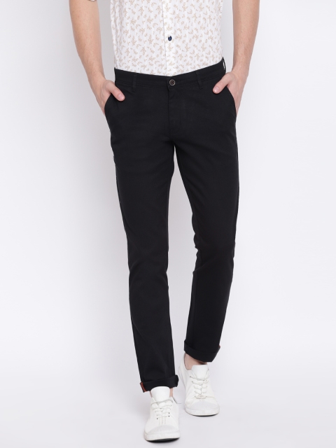 

Blackberrys Men Black Regular Fit Solid Trousers