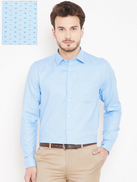 

Blackberrys Men Blue Slim Fit Printed Formal Shirt