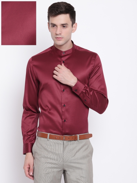 

Blackberrys Men Maroon Slim Fit Solid Party Shirt