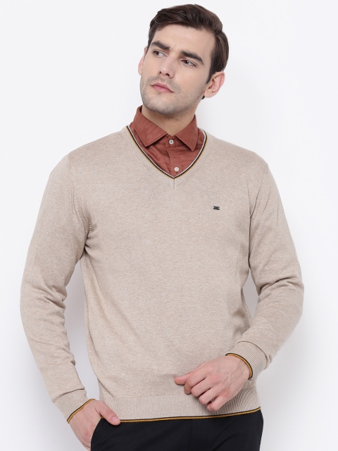 

Blackberrys Men Beige Solid Pullover