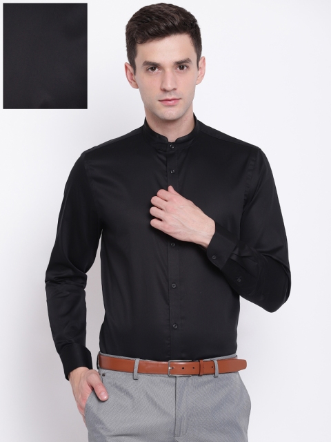 

Blackberrys Men Black Slim Fit Solid Party Shirt