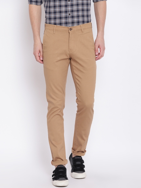 

Blackberrys Men Khaki Regular Fit Solid Casual Trousers