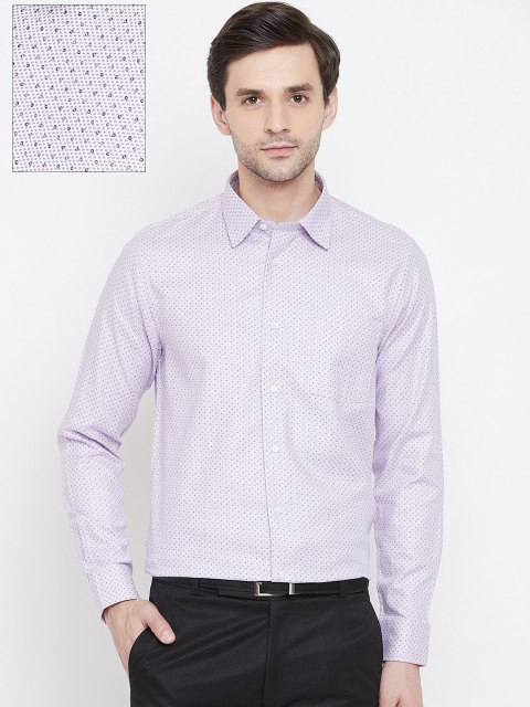 

Blackberrys Men Pink Slim Fit Printed Formal Shirt