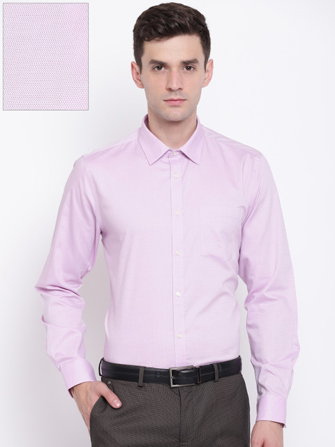 

Blackberrys Men Lavender Slim Fit Solid Formal Shirt