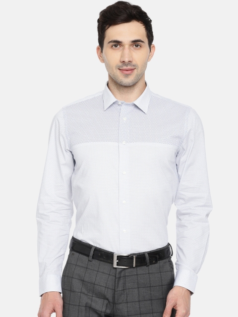 

Blackberrys Men Blue & White Slim Fit Printed Casual Shirt