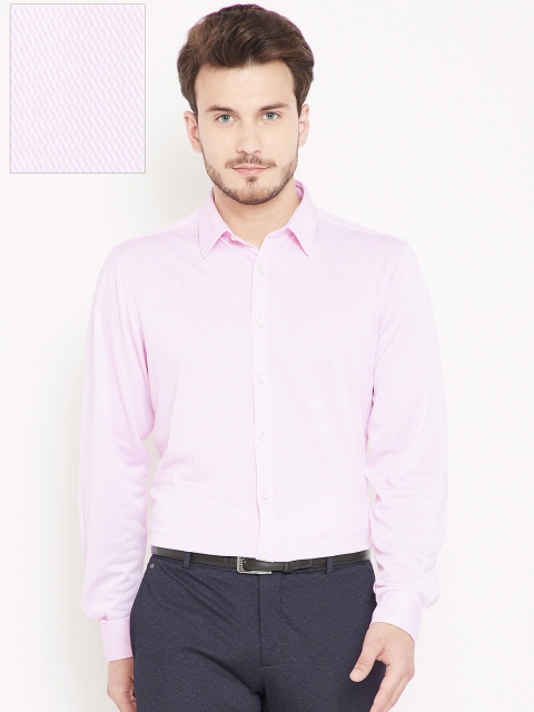 

Blackberrys Men Pink Slim Fit Self-Design Formal Shirt