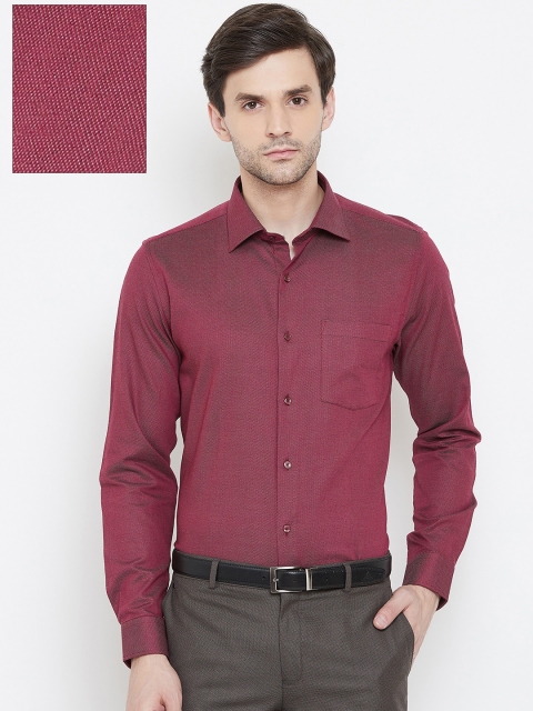

Blackberrys Men Maroon Slim Fit Self Design Formal Shirt