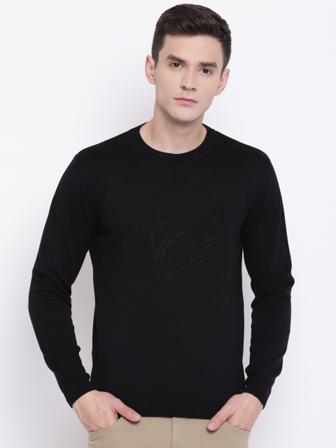 

Blackberrys Men Black Solid Pullover