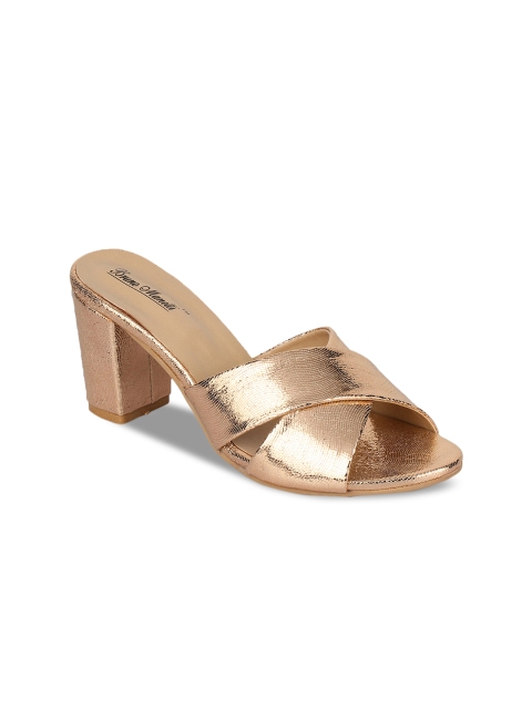 

Bruno Manetti Women Gold-Toned Solid Heels