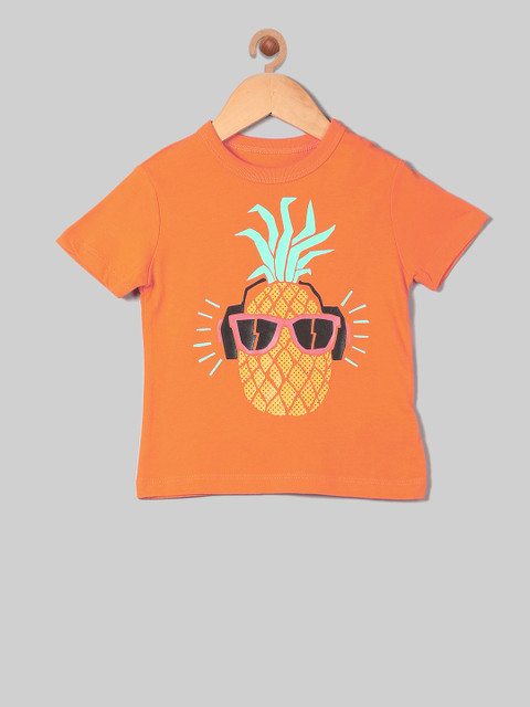 

GAP Girls Orange Graphic Short Sleeve Shirt
