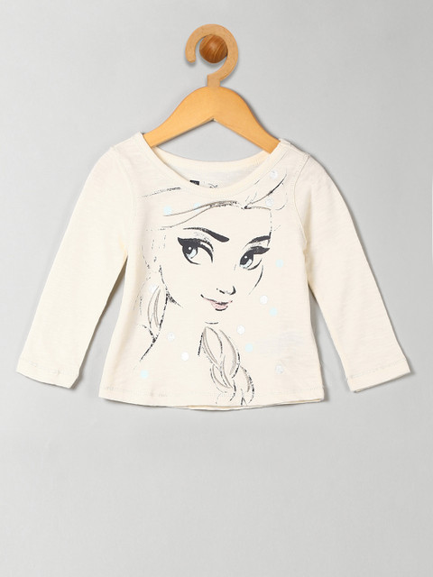 

GAP Toddler Girl Off White Disney Embellished Graphic T-shirt