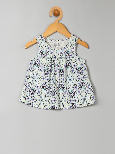 

GAP Girls White Printed Top
