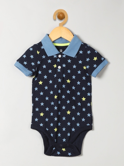 

GAP Baby Blue Printed Polo Bodysuit