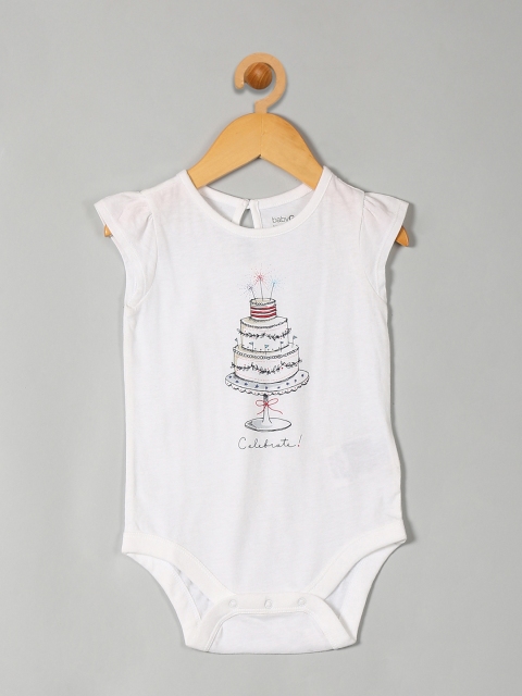 

GAP Baby Flutter White Graphic Bodysuit