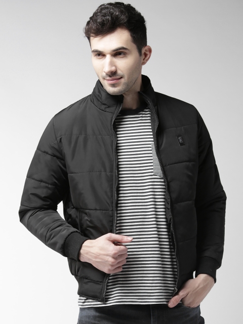 

Fort Collins Men Black Solid Bomber Jacket