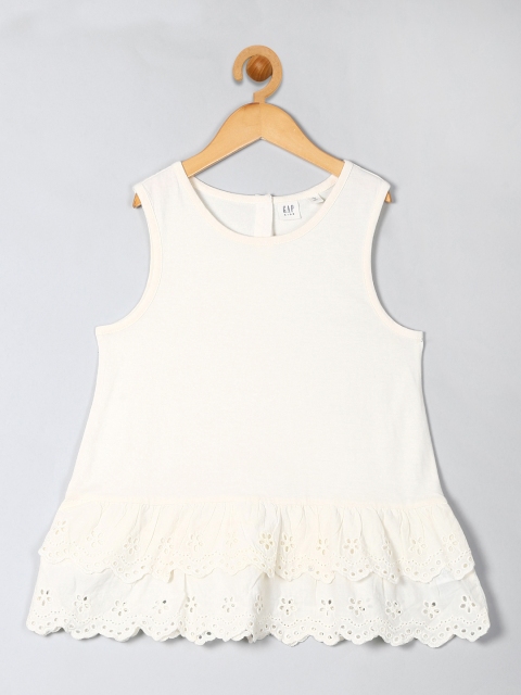 

GAP Girls White Solid Top