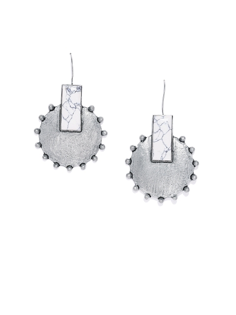 

Pipa Bella Silver-Toned Geometric Drop Earrings