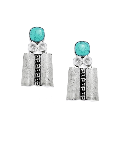 

Pipa Bella Silver-Toned Geometric Drop Earrings