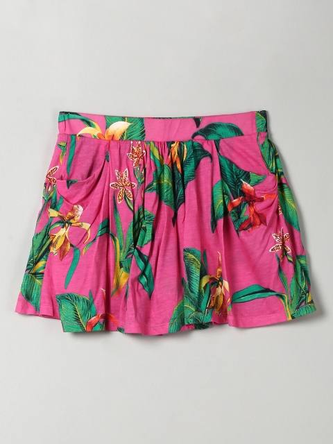 

GAP Girls Pink Drapey Floral Pocket Skort