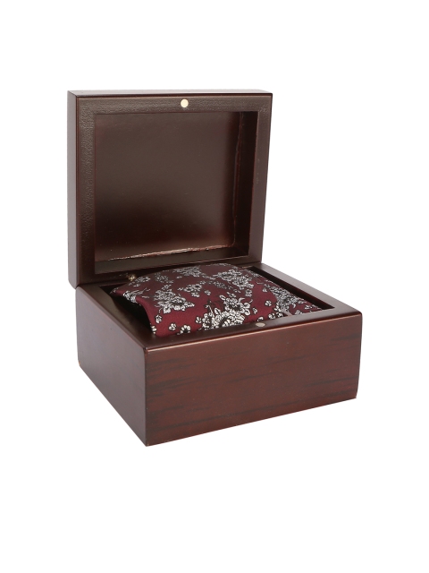 

Peter England Men Maroon & White Accessory Gift Set