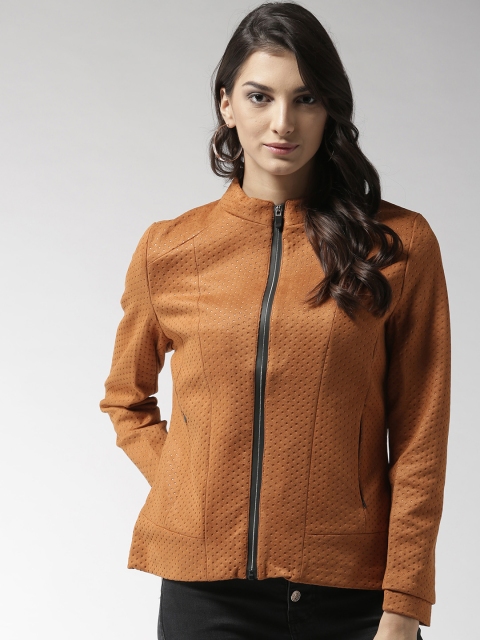 

Fort Collins Women Brown Self Design Tailored Jacket