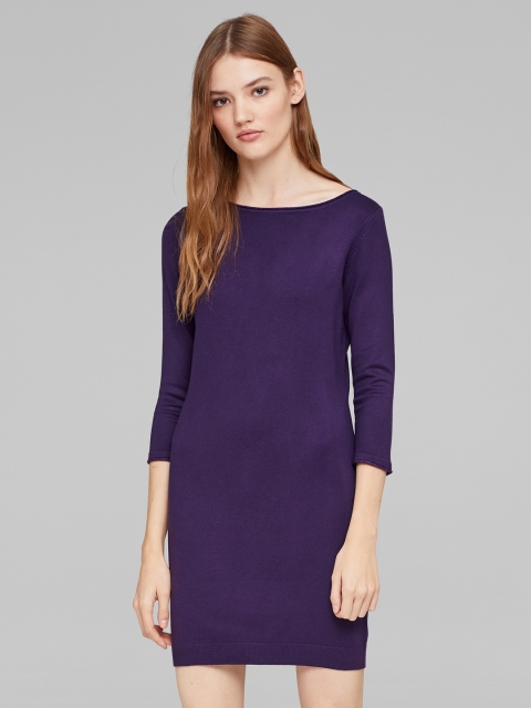 

OVS Women Aubergine Solid Bodycon Dress, Purple