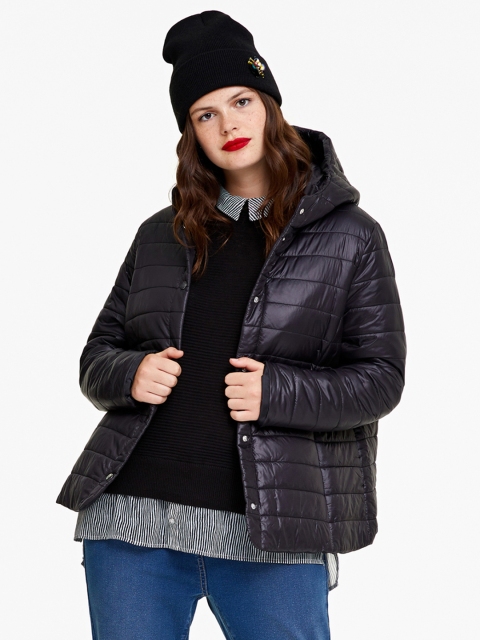 

OVS Women Navy Blue Solid Puffer Jacket